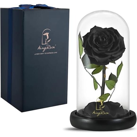 SW Forever Preserved Real Black Rose Flower Birthday Gifts for Mom - Picture 7 of 7